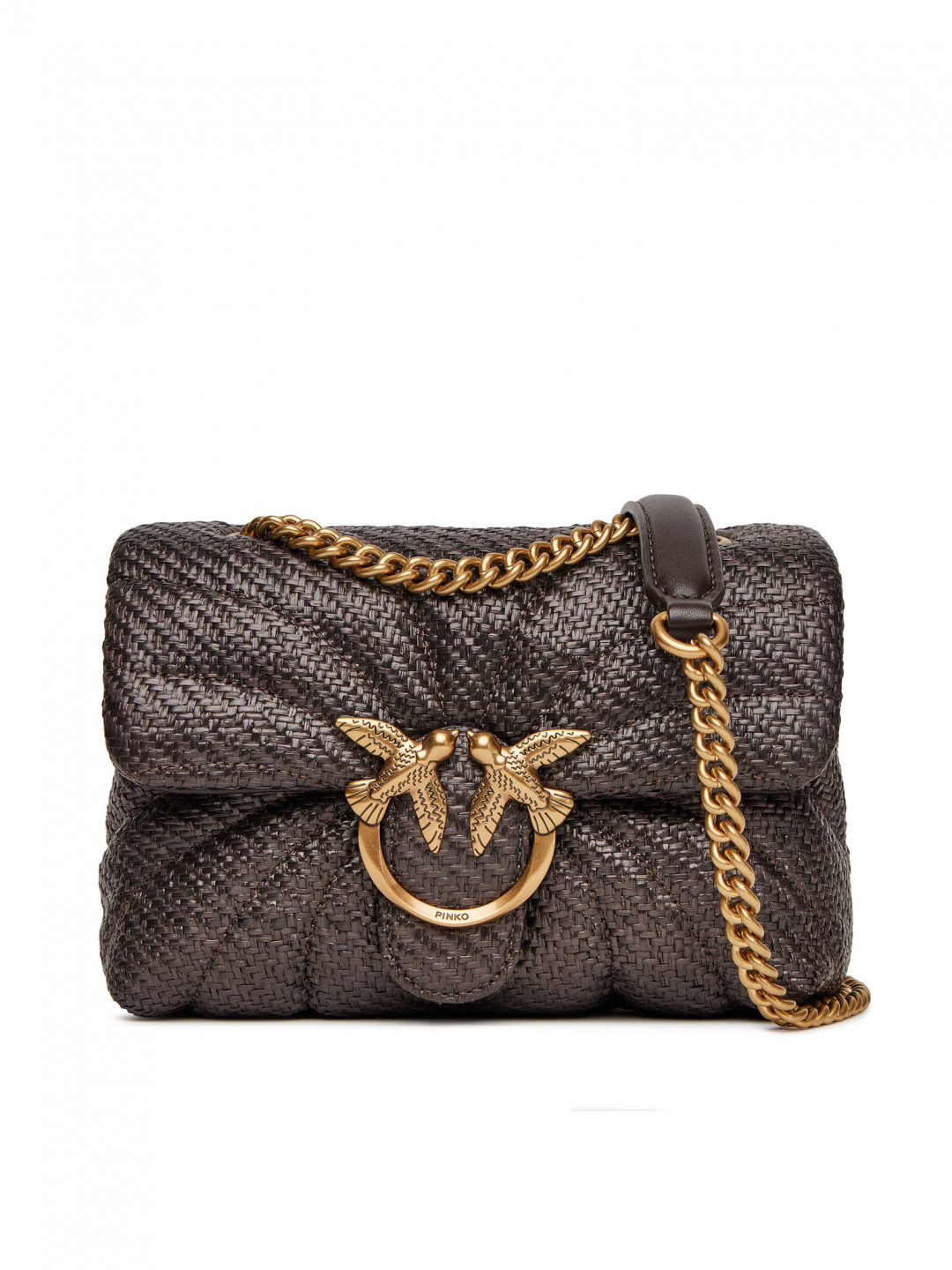 PINKO Kabelka Love Puff Mini Cl PE 25 PLTT 100039 A2C8 Hnědá